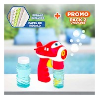 Pack2 Jet Burbujeador Rojo para Entretenimiento y Recreacion Y+Papel Regalo